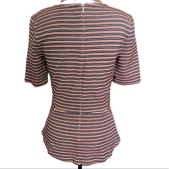 TALBOTS stripe elegant Peplum top - Picture 4 of 5
